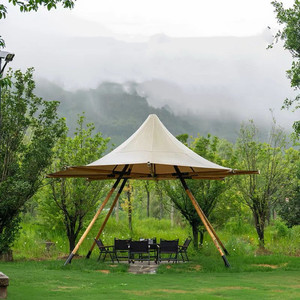 Grande tente chapeau de paille de style indien en tissu Oxford 900D pour événements en plein air, rassemblements extérieurs, cabine photo - Product Image 1
