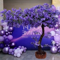 Arbre artificiel de cerisier en fleurs de luxe romantique avec des feuilles réalistes, résistant aux UV, plante verte artificielle pour la décoration de la maison et des mariages