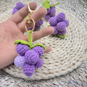 <span class=keywords><strong>Porte</strong></span>-clés en peluche de fruit Kawaii mignon tissé tricoté carotte sac à main breloque sac accessoires pendentif pour <span class=keywords><strong>porte</strong></span>-clés décor de voiture - Product Image 2