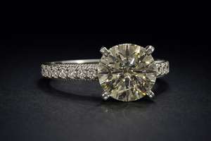 Anillo de platino con diamantes cultivados en laboratorio certificados, elegante joyería fina para mujer con un diseño moderno y elegante para compromiso y uso diario. - Product Image 2