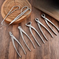 Kit d'outils professionnels de 7 pièces en acier inoxydable pour bonsaï, pinces classiques pour bonsaï, coupe-branches, outil de coupe concave pour branches de bonsaï de qualité DIY