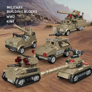 OEM custom ww2 kids diy toys military building blocks series mini model building block tank sets