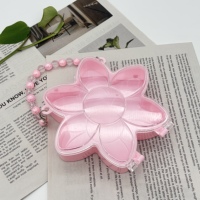 Boîte à bijoux en plastique écologique en forme de fleur colorée à six pétales pour perles, boucles d'oreilles, petites pièces, emballage cadeau