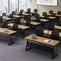 Table de formation moderne minimaliste en PVC, bureau mobile à combinaison libre, bureau de tutorat, bureau double place
