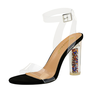 29-8 europea e Americana della moda locale notturno sexy <span class=keywords><strong>tacco</strong></span> alto di cristallo <span class=keywords><strong>con</strong></span> <span class=keywords><strong>tacco</strong></span> alto trasparente parola <span class=keywords><strong>con</strong></span> open toe scarpe <span class=keywords><strong>sandali</strong></span> - Product Image 1