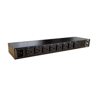 PDU Réseau Intelligent 110V 15A NEMA5-15 8 Prises Norme US avec Minuteur, Réinitialisation à Distance en un Clic, Détection PING C19 C20