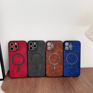 Custodia di ricarica Wireless magnetica in <span class=keywords><strong>pelle</strong></span> opaca di lusso per <span class=keywords><strong>iPhone</strong></span> 17 16 15 14 13 11 <span class=keywords><strong>12</strong></span> 11 Pro Max Plus <span class=keywords><strong>Cover</strong></span> antiurto - Product Image 2