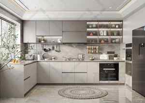 Modern Complete Kitchen Furniture Modular Melamine Finish <b>Cabinets</b> with Lacquer Door Panel Surface <b>Stainless</b> Plywood Carcass - Product Image 4