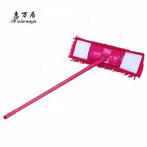 Manche de fer télescopique en microfibre, pas cher, longue durée, facile à nettoyer, humide et sec, balai plat pour sols en Chenille - Product Image 2