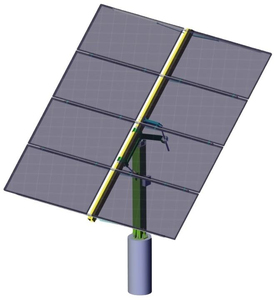 Support de suivi solaire photovoltaïque entièrement automatique à 2 axes, personnalisé 5KW, avec contrôle GPS+horloge, base en béton, système de suivi Sunchaser Direct - Product Image 1