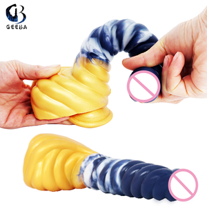 Geeba fournisseur chinois <span class=keywords><strong>prix</strong></span> usine jouet sexuel super doux pénis gode en silicone coq avec <span class=keywords><strong>testicules</strong></span> artificiels pour - Product Image 1