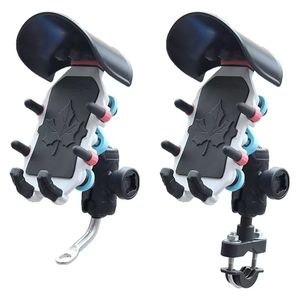 Soporte de Seguridad para Teléfono de Bicicleta, Motocicleta y Bicicleta Eléctrica con Cargador Inalámbrico de 15W y Cargador USB con Cable - Product Image 1