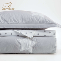JamBear Ensemble de draps de lit pour bébé bio 100% coton biologique Ensemble de draps de lit pour bébé mignon Drap de lit naturel écologique