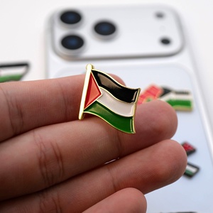 Set Pin Enamel Bendera & Peta Palestina, Lencana Lambang Nasional Palestina Modern untuk Dekorasi Tas, Pakaian, dan Ponsel - Product Image 5