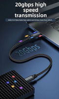 Cable de Monitor USB C a USB C 3.2 Gen 2, Cable de Pantalla USB C 4K60Hz, Transferencia de Datos de 20Gbps, Cable de Carga Ultra Rápida de Función Completa de 240W
