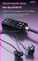 BL370 JL earphone tali leher olahraga luar ruangan nirkabel antihilang layar LED ENC peredam kebisingan IPX4 tahan air untuk 5.4