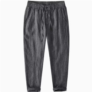 <span class=keywords><strong>Pantaloni</strong></span> personalizzati da uomo in <span class=keywords><strong>lino</strong></span> <span class=keywords><strong>Slim</strong></span> tinta unita Casual leggeri elasticizzati in vita <span class=keywords><strong>pantaloni</strong></span> di <span class=keywords><strong>lino</strong></span> - Product Image 2