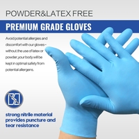 XINGYU Guantes Desechables de Nitrilo Azul sin Polvo Guantes de Examen Muestra de Guantes Desechables de Nitrilo sin Polvo