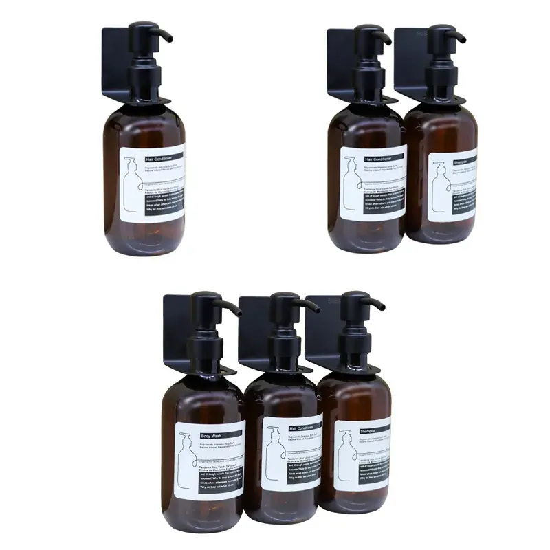 500ml soap dispenser bottle wall mount shampoo and conditioner dispenser stainless steel holder