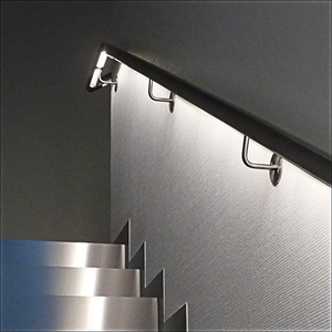 Rampe d'escalier murale en acier inoxydable 304 avec <span class=keywords><strong>LED</strong></span>, lumineuse et antidérapante, pour couloir d'hôtel et escalier - Product Image 2