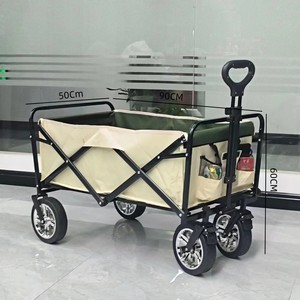 Customizable Portable Camping Cart Street Vending <b>Foldable</b> <b>Wagon</b> Hand-Pulled for Outdoor Car Manufactured Street Vending Cart - Product Image 2