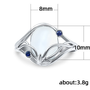 Anello Traforato con Perle Imitate per Donna, Gioiello da Dito alla Moda per Uso Quotidiano - Product Image 5