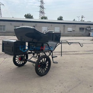 Usine vendant des buggies à deux roues noirs rétro, chariot de tourisme dessiné à la main, transport spécial. - Product Image 2