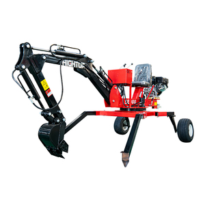 Nhỏ 2-bánh xe Spider máy xúc HT10 8-15hp Mini Digger 0.6ton hoạt động Crawler backhoe - Product Image 2