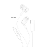 Écouteurs filaires de type C KAKUSIGA bon marché avec micro, téléphone portable de type C, écouteurs filaires intra-auriculaires