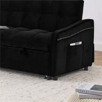 Canapé et chaise pliables en velours recouvert de 53 ''pour salon, hôtel et chambre à coucher