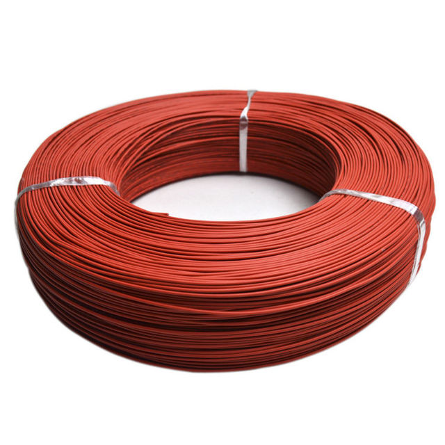 High-Demand Stranded Tinned Copper Silicone Fire-Resistant Cable 600V Rating High-Temperature 22 AWG for Industrial Heating