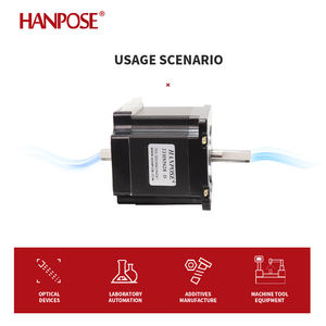Motor paso a paso Cnc de eje <span class=keywords><strong>HANPOSE</strong></span> 24V 2.8A 126N.CM <span class=keywords><strong>23HS5628</strong></span>-SZ 8mm para fresadora CNC Nema 23 Motor paso a paso de doble eje - Product Image 4