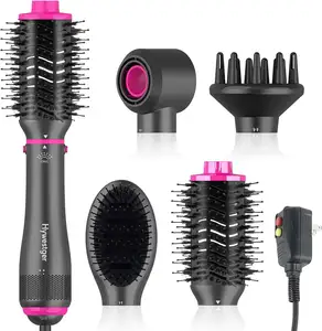 Hair Dryer Brush Blow Dryer Brush in One, 4 in 1 Hair Dryer and Styler Volumizer with Oval Barrel, Professional Salon Hot Air B