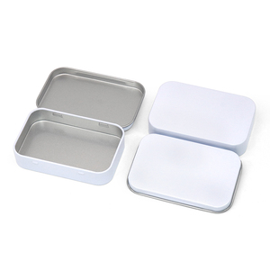 High quality rectangular card cigarette tin box with hinged lid