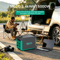Generator Tenaga Surya Portabel MECO Power 5.4kWh 5000W dengan Baterai LiFePO4 untuk Cadangan Daya Rumah, Berkemah, RV, dan Penggunaan Darurat