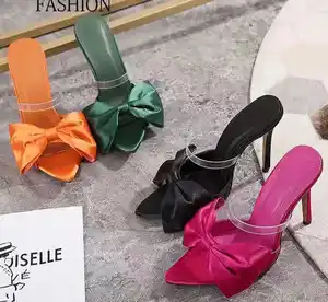 2022 חדש אביב נשים של אופנה מחודדת הבוהן פיפ-קשת הבוהן דק העקב נעליים מגניבים רחוב חיצוני ללבוש