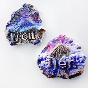 Logotipo personalizado Impresión de resina Regalo de viaje Tenerife Indonesia <span class=keywords><strong>Volcanica</strong></span> Paisaje Volcán Recuerdo Imán de nevera - Product Image 3