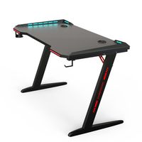 Table de jeu Beisijie Z8 en couleur noir de carbone Table épaisse lumière rvb PC Gamer accessoire porte-gobelet utilisé