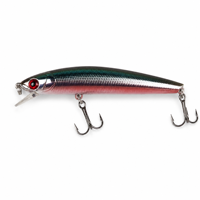 Leurre de pêche artificiel flottant en plastique dur imprimé 80 mm 7 g pour la pêche en surfcasting - Appât de surface moyenne avec hameçons pour le bar et le saumon