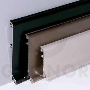Moulure à insertion en caoutchouc Plinthes décoratives en aluminium blanc Plinthes de salon Carreaux de céramique Panneaux muraux Plancher en bois - Product Image 3