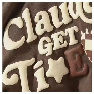 Sudadera con Capucha de Felpa de Algodón 100% de Alta Calidad, 500 g/m², Estilo Holgado, Gruesa, Diseño Urbano, Personalizada con Estampado - Product Image 1