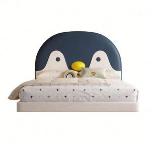 Cama Nido de Madera Maciza Tamaño Completo 2025 para Niños y Adolescentes, Diseño Moderno Minimalista de Pingüino, Cómoda, con Algodón, para Dormitorio WL - Product Image 5