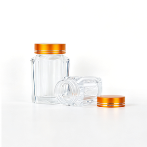 Bouteille carrée en PS à fond épais de 40 ml et 60 ml, avec couvercle doré de luxe, vide, pour le stockage d'herbes, de pilules et de capsules - Product Image 3