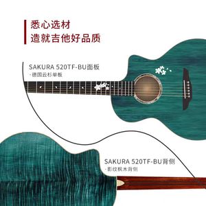 <span class=keywords><strong>Guitare</strong></span> acoustique folk à simple face Trumon Next-Gen Falling Cherry - Product Image 2