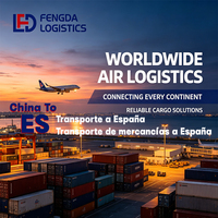 Expédition de conteneurs par transport aérien express vers l'aéroport de Palma de Mallorca en Espagne, acceptant les envois de batteries et de marchandises.