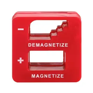 Magnetizador y desmagnetizador de precisión rojo para destornilladores/tornillos/brocas/enchufes/TUERCAS/pernos/clavos/conductores