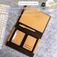 Carnet de notes avec insert de rangement en liège et sangle, haut de gamme, cadeau créatif, personnalisable avec logo