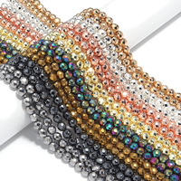 Perles facettées plaquées pierre de galbe noire pour la fabrication de bracelets, accessoires de bijoux faits à la main DIY