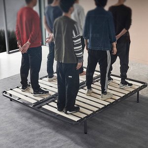 Bọc nền tảng giường cơ sở khách sạn hiện đại linen vải carton lưu trữ giường mềm phòng ngủ slipcovered Tatami tuffed thấp Vua Kích thước - Product Image 2