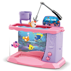 Jeu <span class=keywords><strong>de</strong></span> pêche électrique en plastique avec circulation d'eau pour enfants, aquarium <span class=keywords><strong>de</strong></span> simulation avec lumière et musique, ensemble <span class=keywords><strong>de</strong></span> jeu éducatif avec canne à pêche - Product Image 1